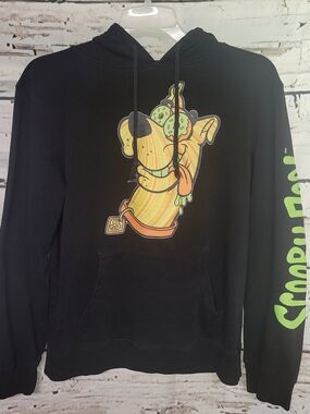 Scooby-Doo Donut Scooby Black Pullover Hoodie Small